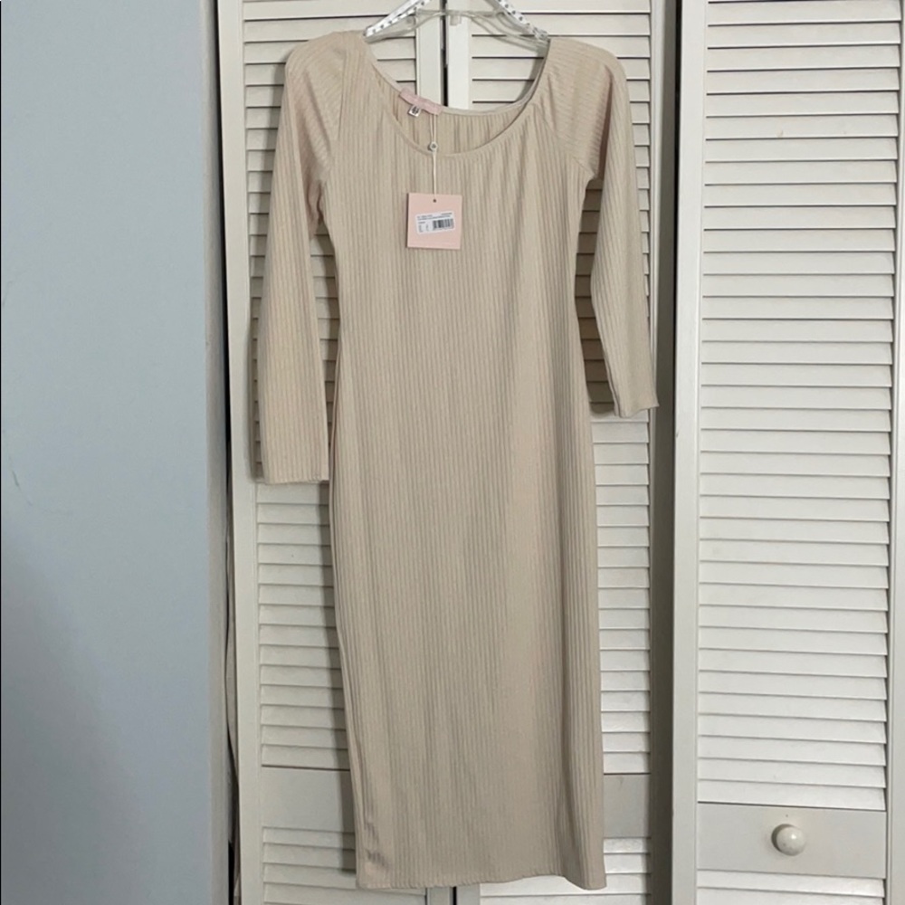 Carli Bybel x Missguided long sleeve ribbed dress